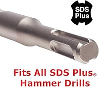 Vista 3 de IVY Classic 47300 SDS Plus - Cincel de punta toro de 10 pulgadas, acero cromado y molibdeno (1/tarjeta)