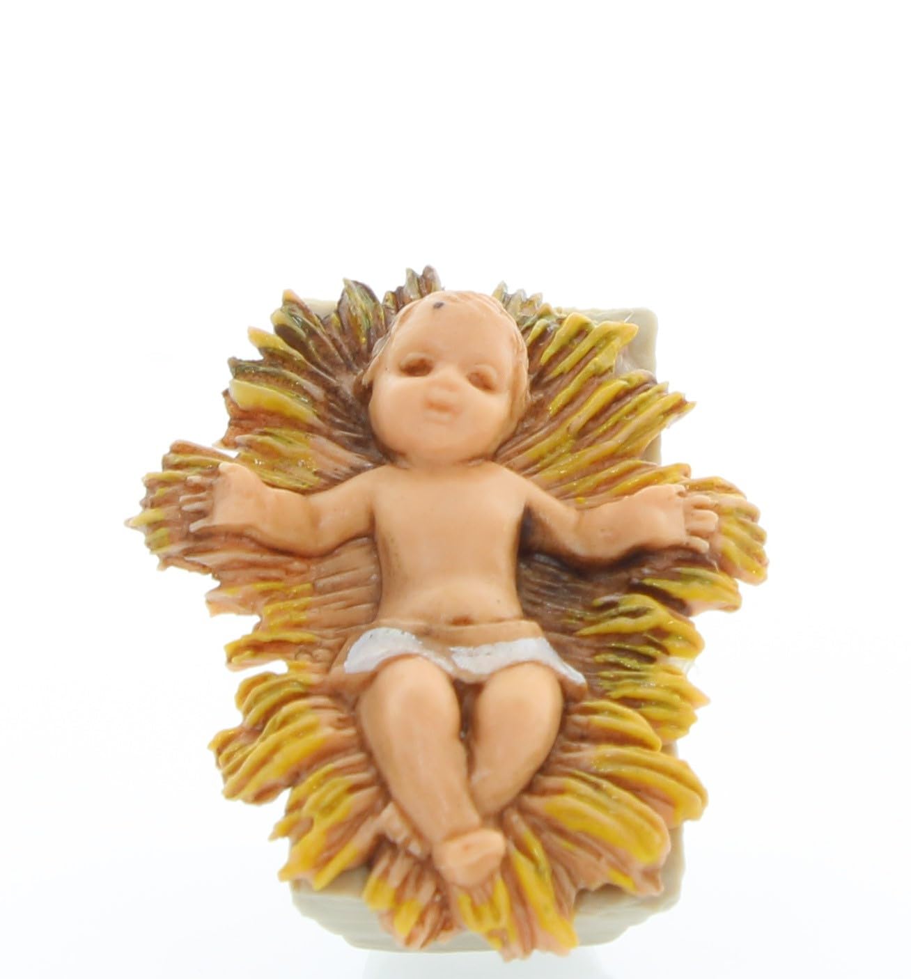 Moranduzzo Krippe 6 Figuren Geeignet für Krippe 6 cm Maßstab 1:32 – MINI 6 – Unzerbrechliche Figur, Stil '700, Handbemalt, Bildhauer M. Landi, Made in Italy