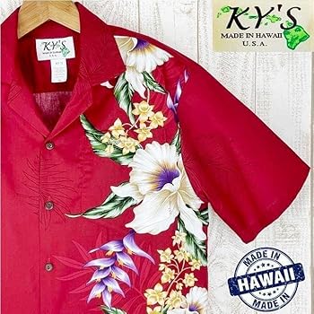 Amazon.co.jp: アロハシャツ メンズ ハワイ製 クラシカルレッド