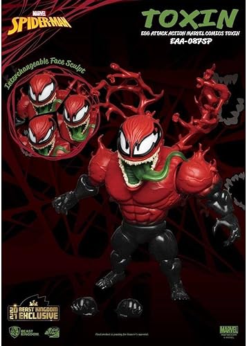 Miniatura 4 de Beast Kingdom Marvel Comics: Toxin EAA-087SP - Figura de acción de ataque de huevo, multicolor