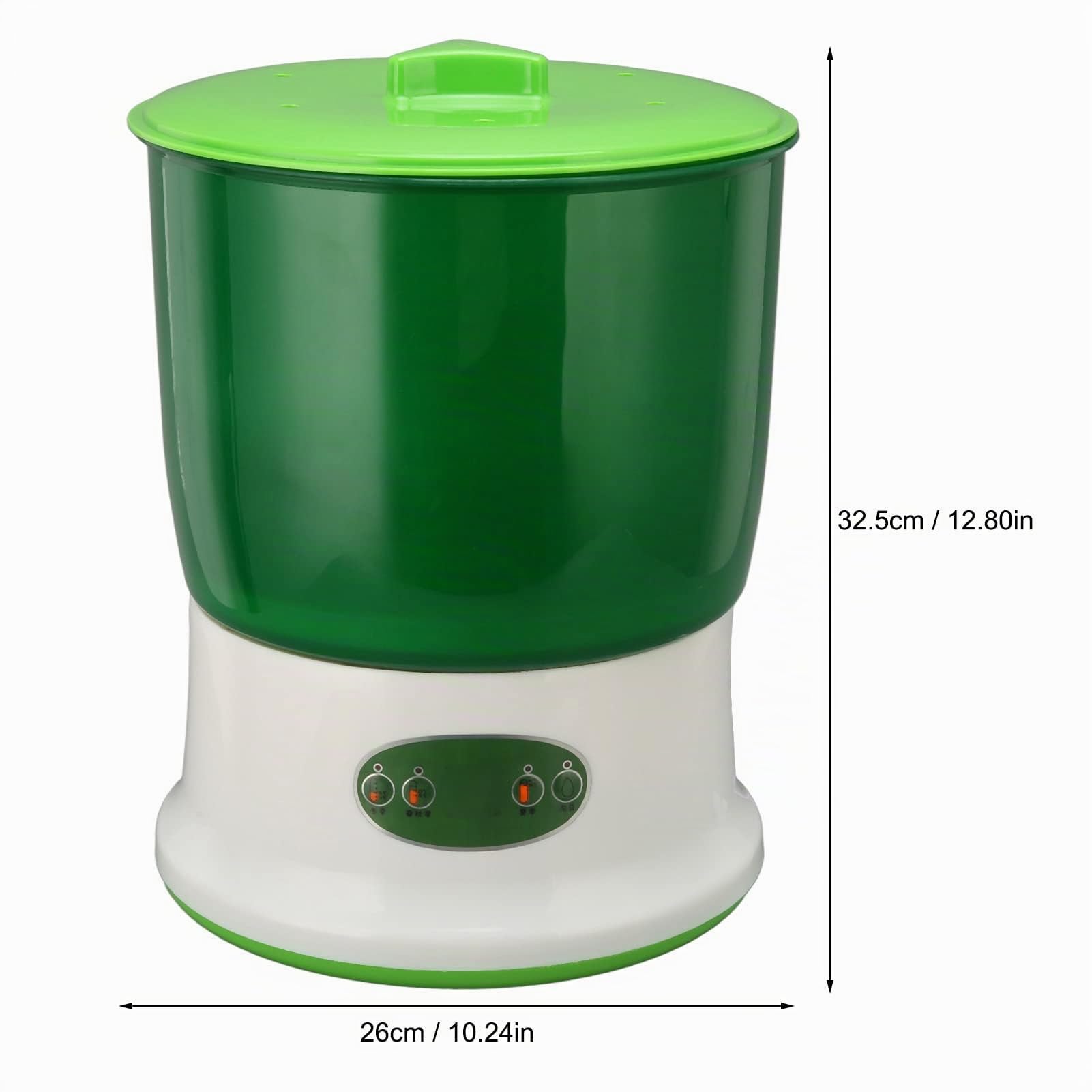 Qcwwy Germoir de Haricots Automatique, équipement de Germination de Cuisine Machine de Germination de Haricots électrique Sûre et avec Arroseur à 360 Degrés pour Soja et