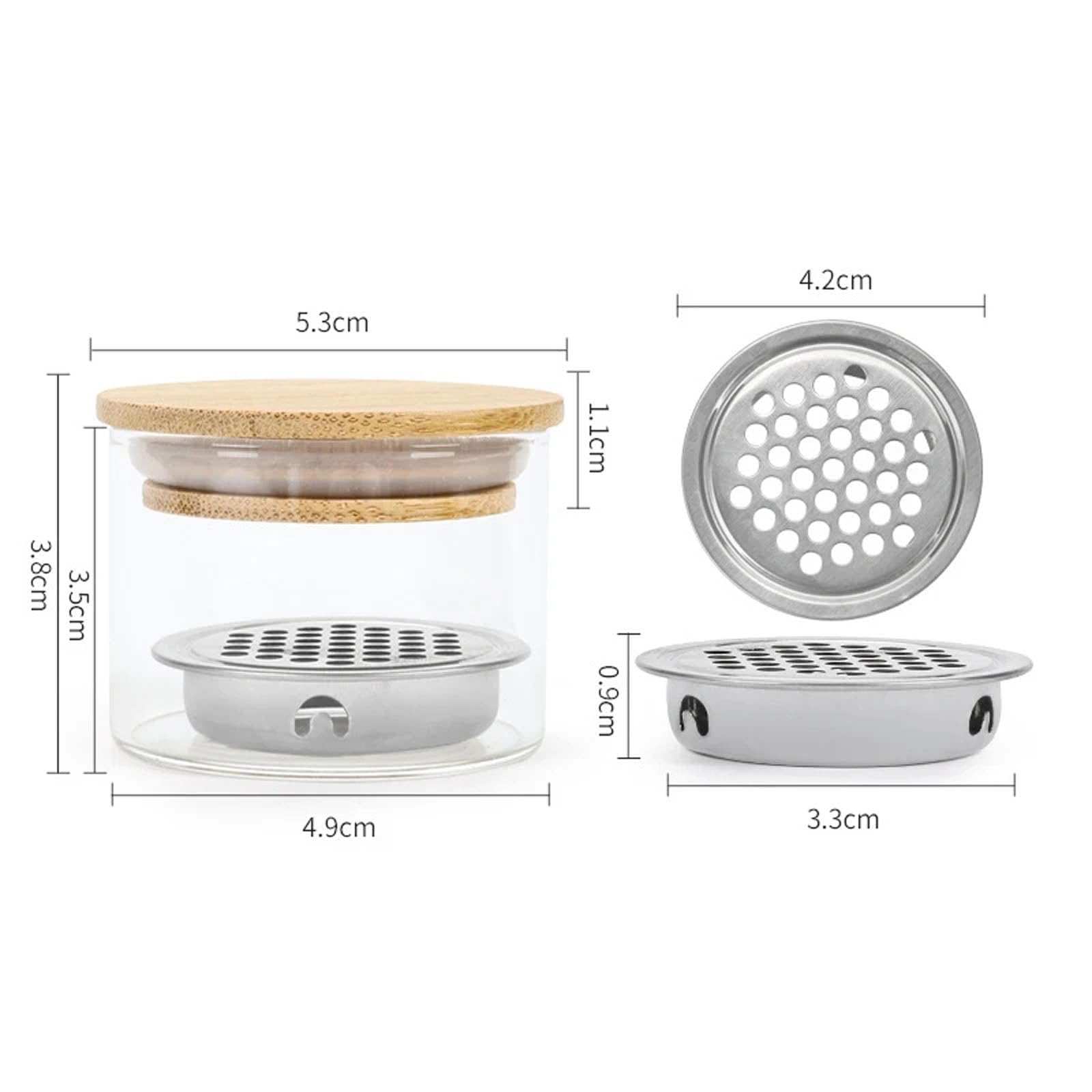 Misforu Dappen Dish for Acrylic Nails and Nail Brush Cleaning Glass Cup Nail Tool Storage Cup with Lid Multi functional nail art tools for Home Use Nail Salon, Clear