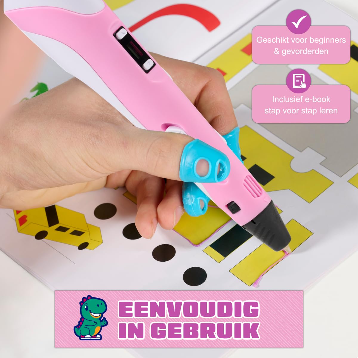 3D Drucker Stift Starterset Geschenke Für Kinder XXL, Mit 140m PLA Filament 1,75 mm Und Zubehör (Rosa)