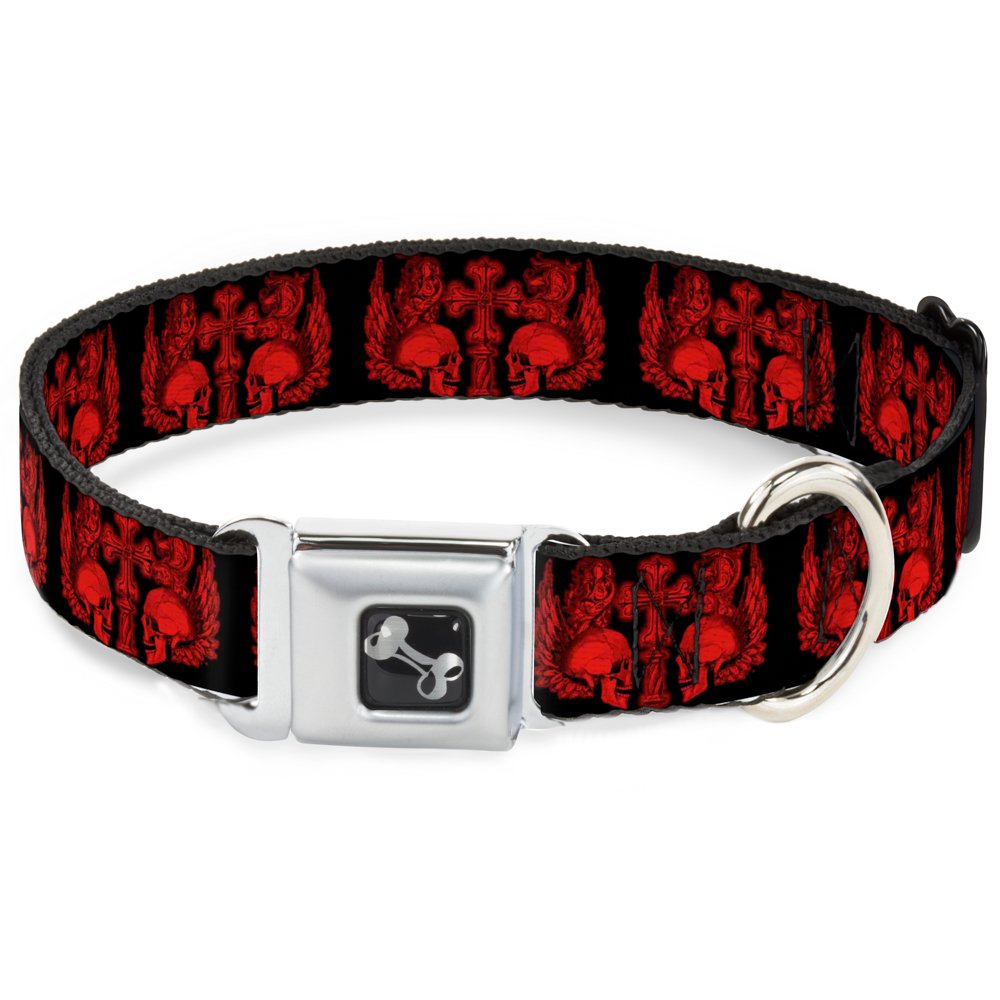 Collier de chien anti ouverture accidentelle têtes de mort