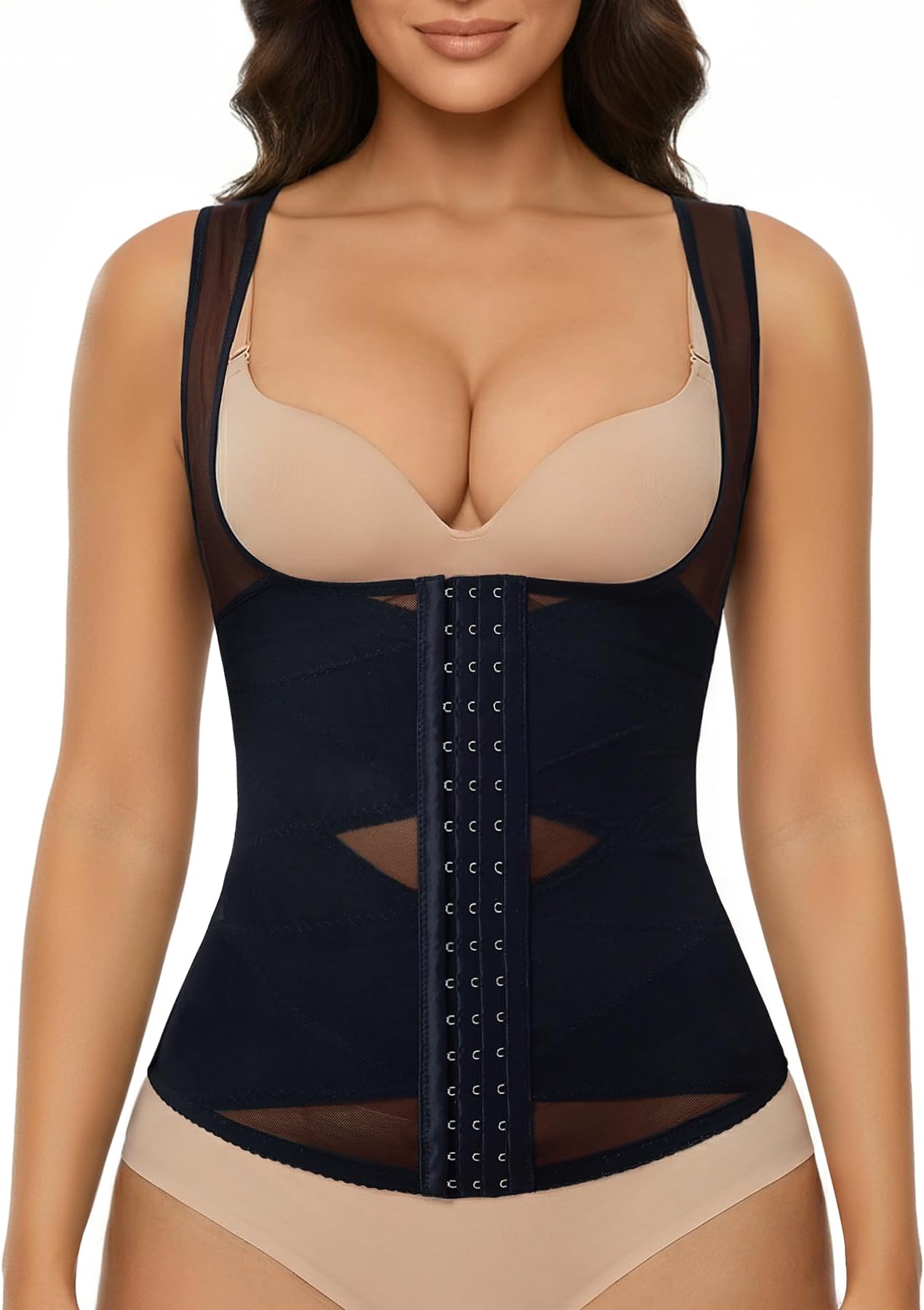Nebility Waist Trainer for Women Corset Shapewear Tummy Control Body Shaper Vest Waist Cincher Shapewear