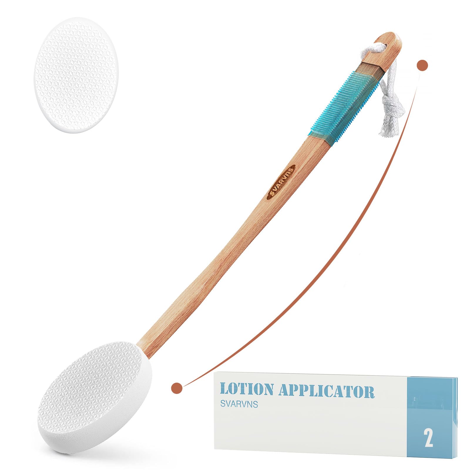 Svarvns Eincremehilfe Lotion-Applikator für Rücken mit 17