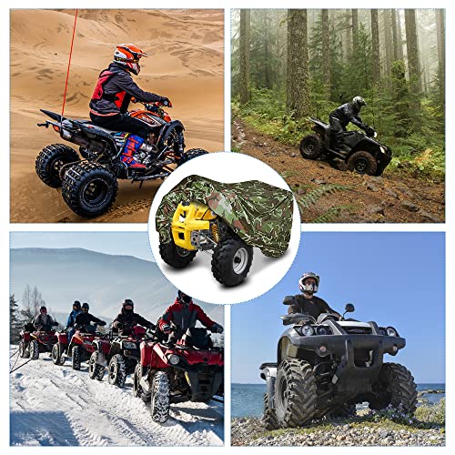 VVHOOY Capa para quadriciclo resistente 4 rodas camuflagem à prova d'água compatível com Kawasaki H