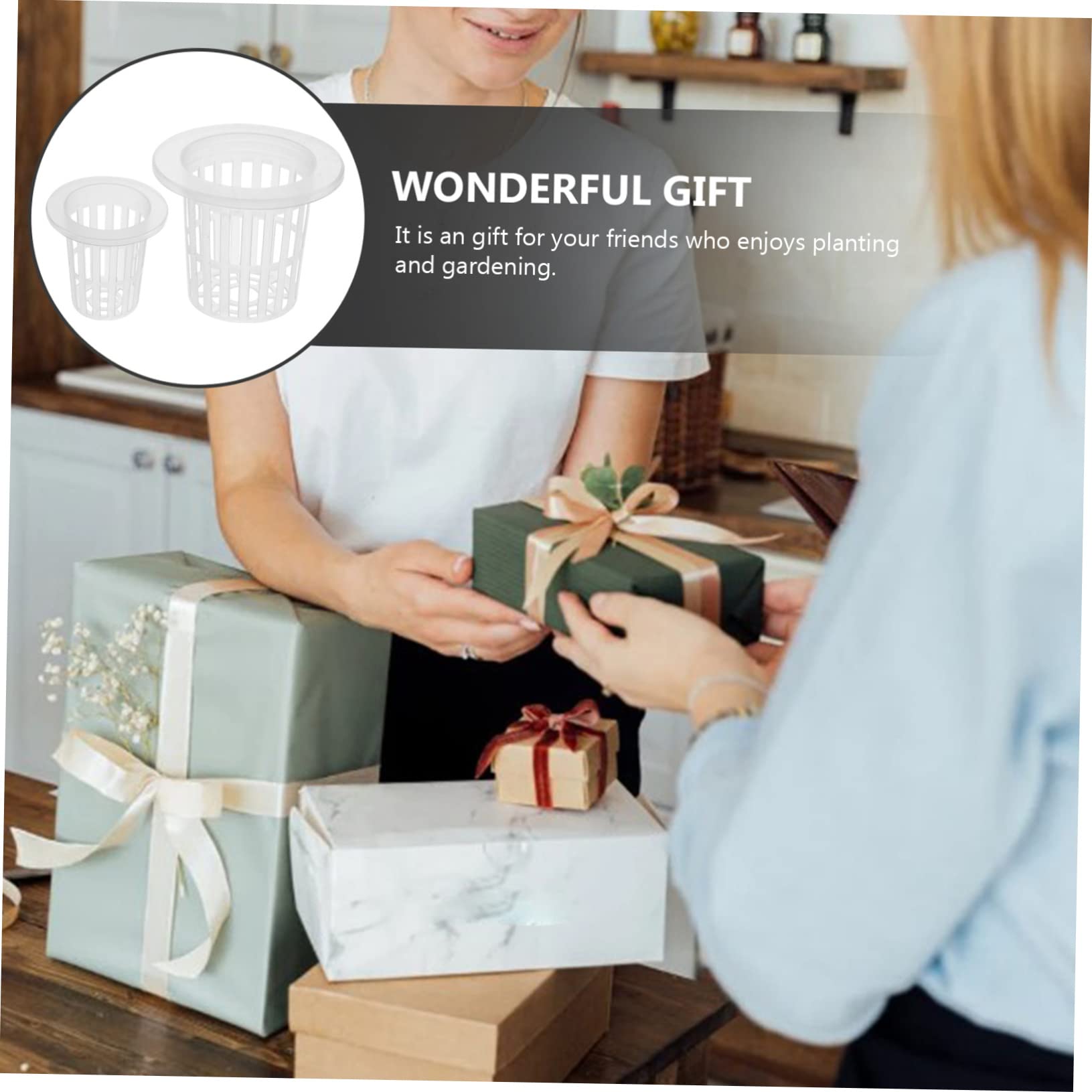 BESTonZON 60Pcs Hydroponic Plant Nursery Cups Durable Root Baskets for Indoor Garden Easy Drainage Design for Healthy for Cultivation