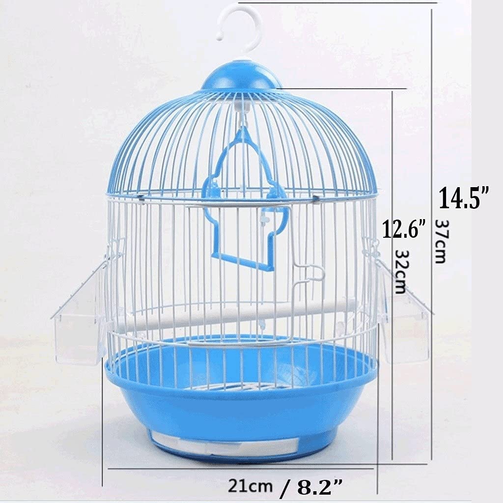 OLOTU Jaulas para Aves Jaula de pájaros de Viaje portátil, Jaula de pájaros de plástico Colorido con Soporte rodante, Jaula de Vuelo de pájaros Ligera Universal con alimentador Segura
