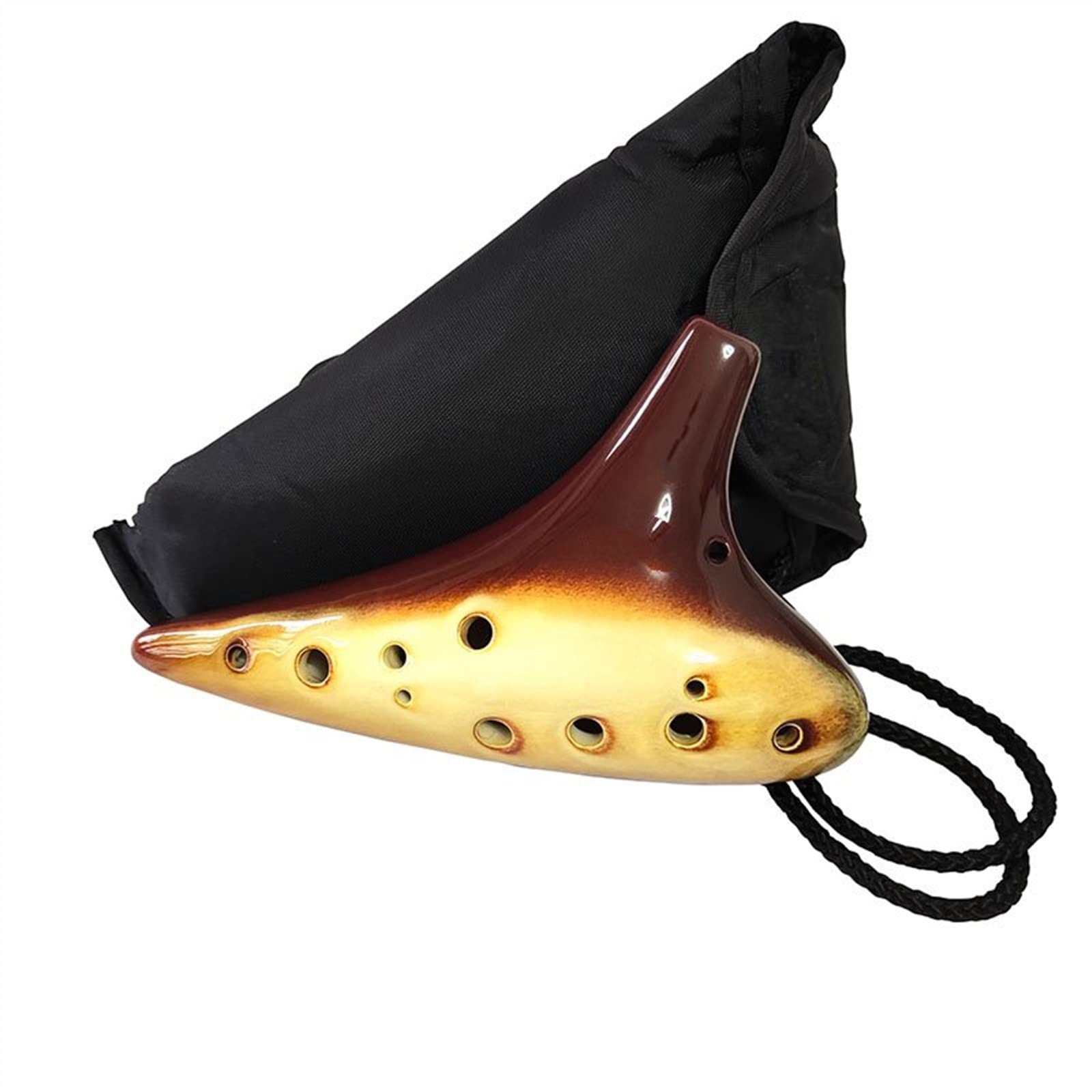 Okarinas Ocarina 12 Holes Professionelles Handgefertigtes Dolomite Ceramic Ocarina Musikinstrument