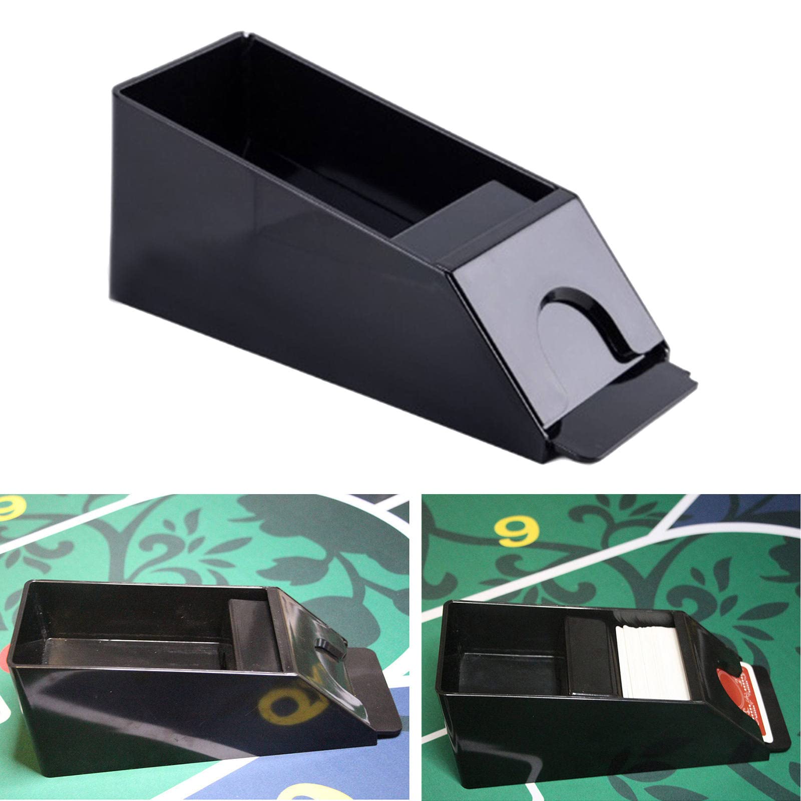 Znak towarowy Poker 4/6-Deck Blackjack Dealing Shoe Card Dealer - 6-pokładowy czarny (4-pokładowy czarny)