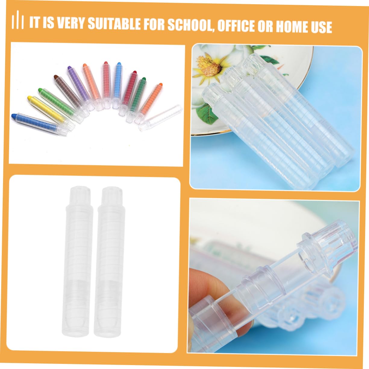 Toyvian 4 Set Gessetti Da Portagessi Leggero Clip Per Lavagna E Attività Scolastiche 14 Pezzi*4