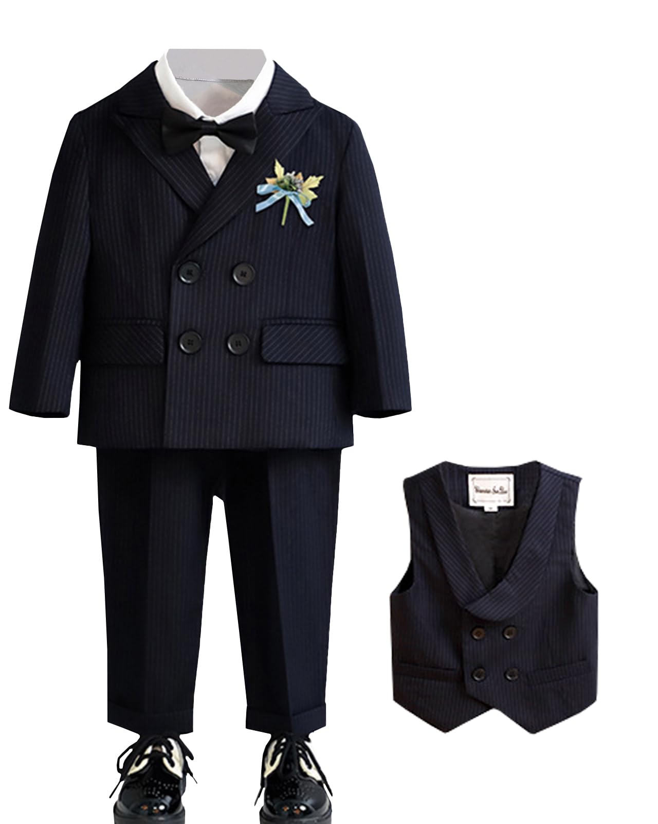 Traje de Boda para Bebé Niños Graduación Traje Chicos Conjunto de Traje Elegante para Ceremonia Bautizo Comunión