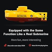Vista 5 de GoolRC Mini RC submarino de control remoto barco impermeable buceo juguete regalo para s y s (azul)