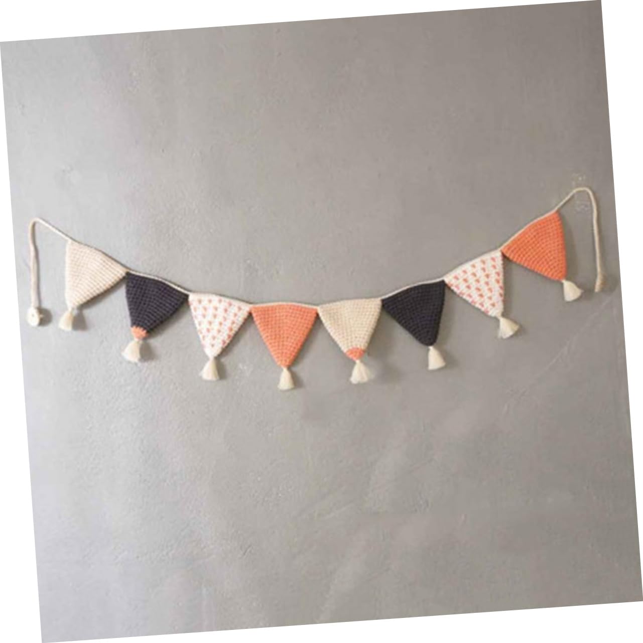 Vaguelly 2piezas Guirnalda De Banderines De Algodón Para Decoración De Cumpleaños y Habitaciones Infantiles Color Naranja Para Fiestas y Duchas De Niño Niña
