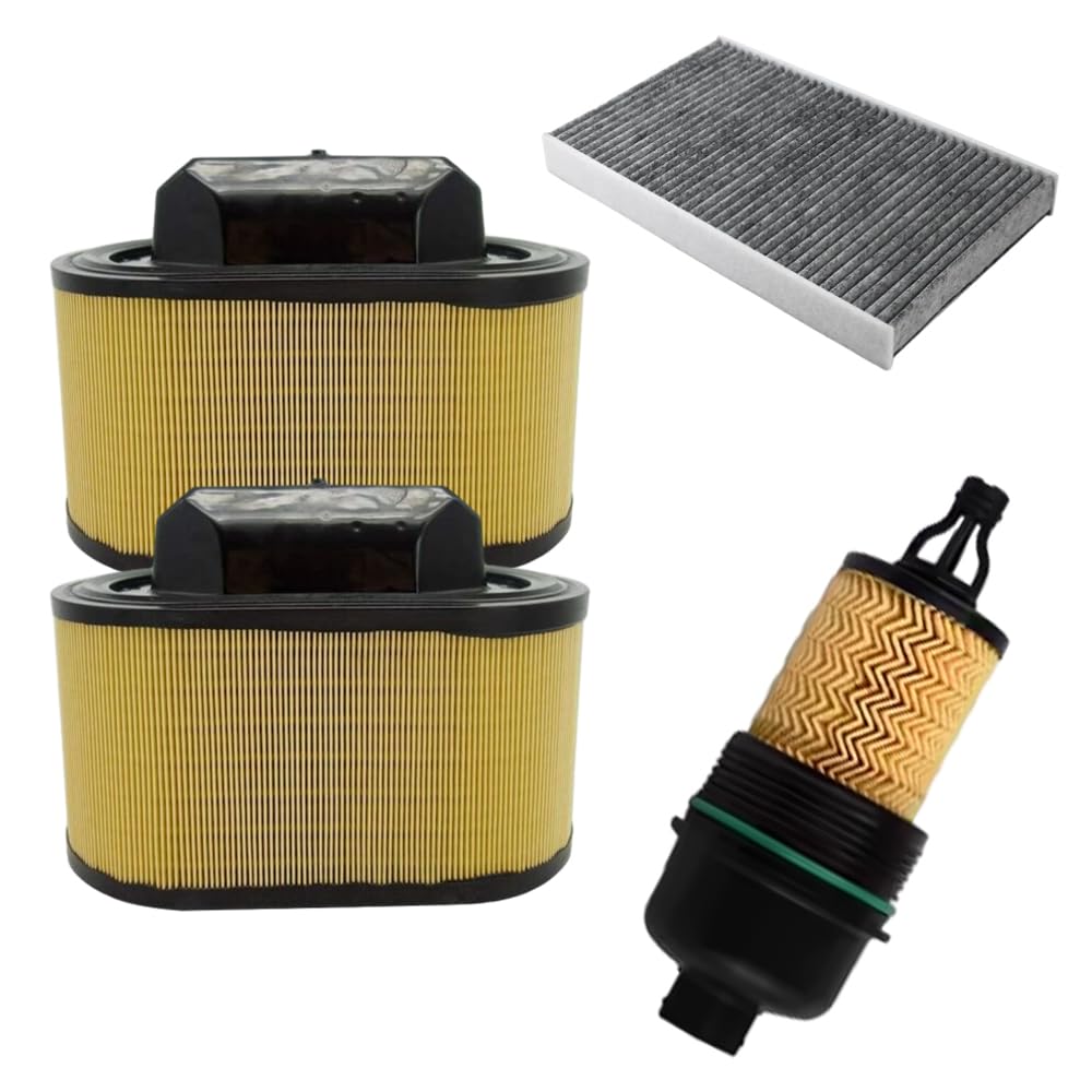 Portavasos para consola central, filtro de aire de habitáculo, filtro de aceite, compatible con Maserati Ghibli todos los motores 2014-2022, sustituye a 670005021, 4 piezas