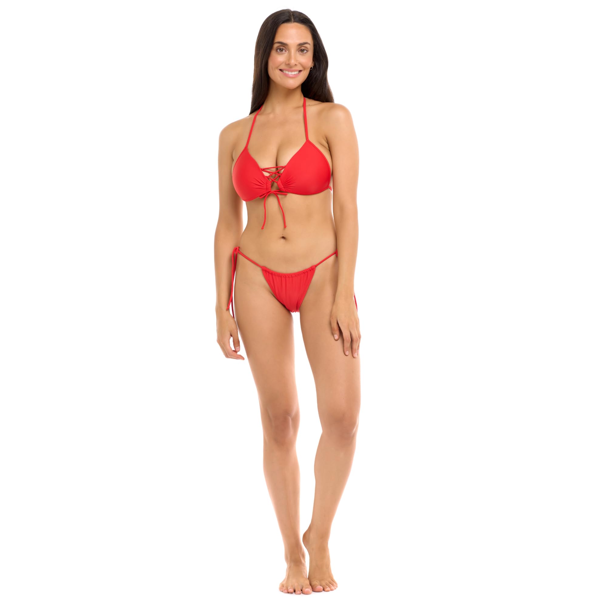 Body Glove Smoothies Baby Love Solid Molded Cup Triangle Push Up Bikini Top Swimsuit Parte Superiore del Bikini Donna