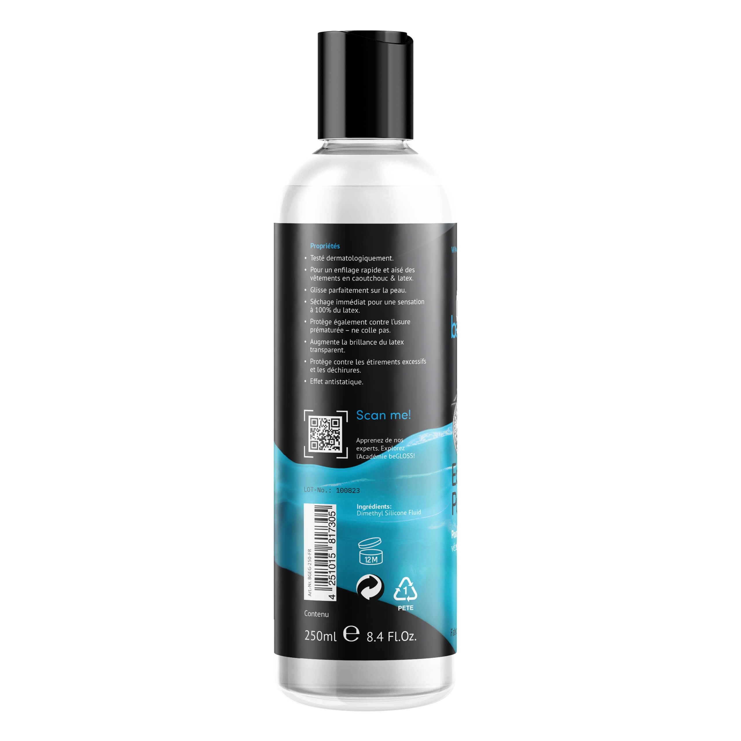 Latex Care SET 250 - Perfect SHINE-Latex Polish - Easy GLIDE-Latex Dressing AID Spécial WASH LATEX-Détergent spécial