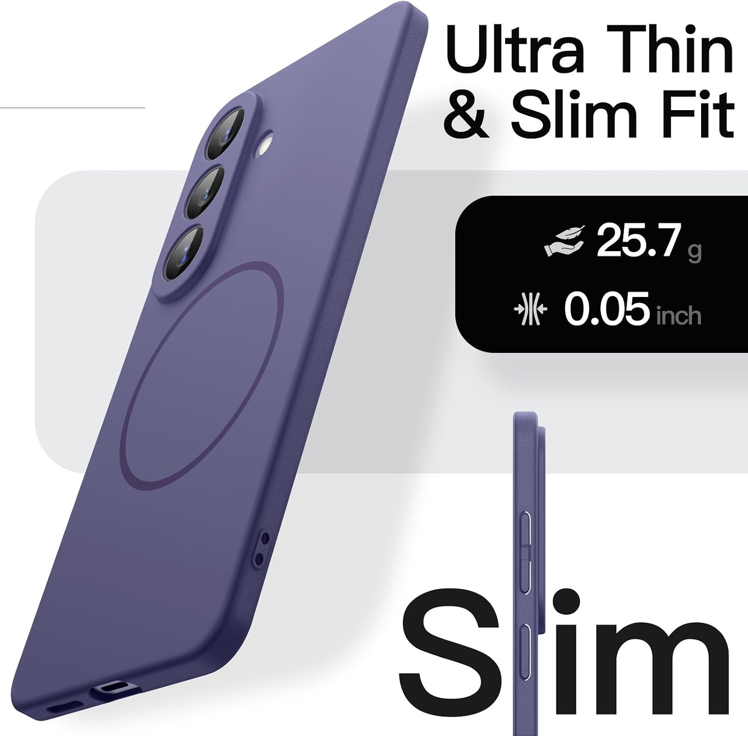 JETech Magnetic Slim Case for Samsung Galaxy S26, Cobalt Violet image 3
