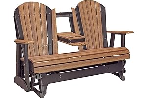 Luxcraft Poly Outdoor Furniture 5' Adirondack Double Glider Bench