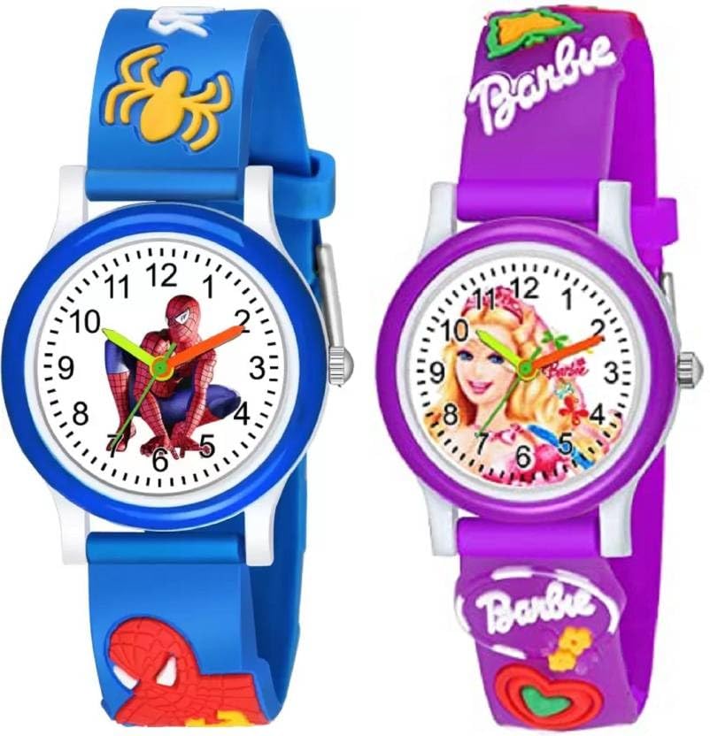 QALIBA Generation Attractive Dials Kids Analog Watch Combo for Boys & Girls with Barbie dails Purple Straps (B0CHYGX5JF) Amazon Price History, Amazon Price Tracker