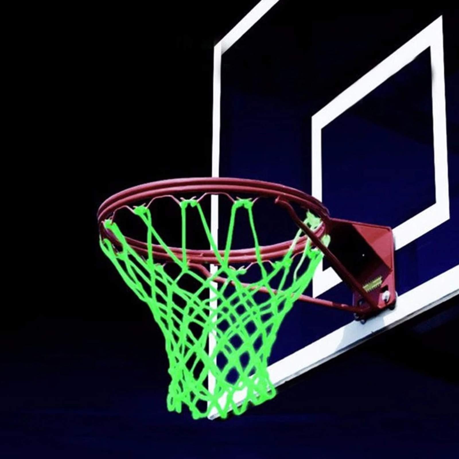 QBLDX Basketball Net Green Fluorescent Basketball Net Luminous Basketball Net Night Sports Fluorescent Standard Basketball Net
