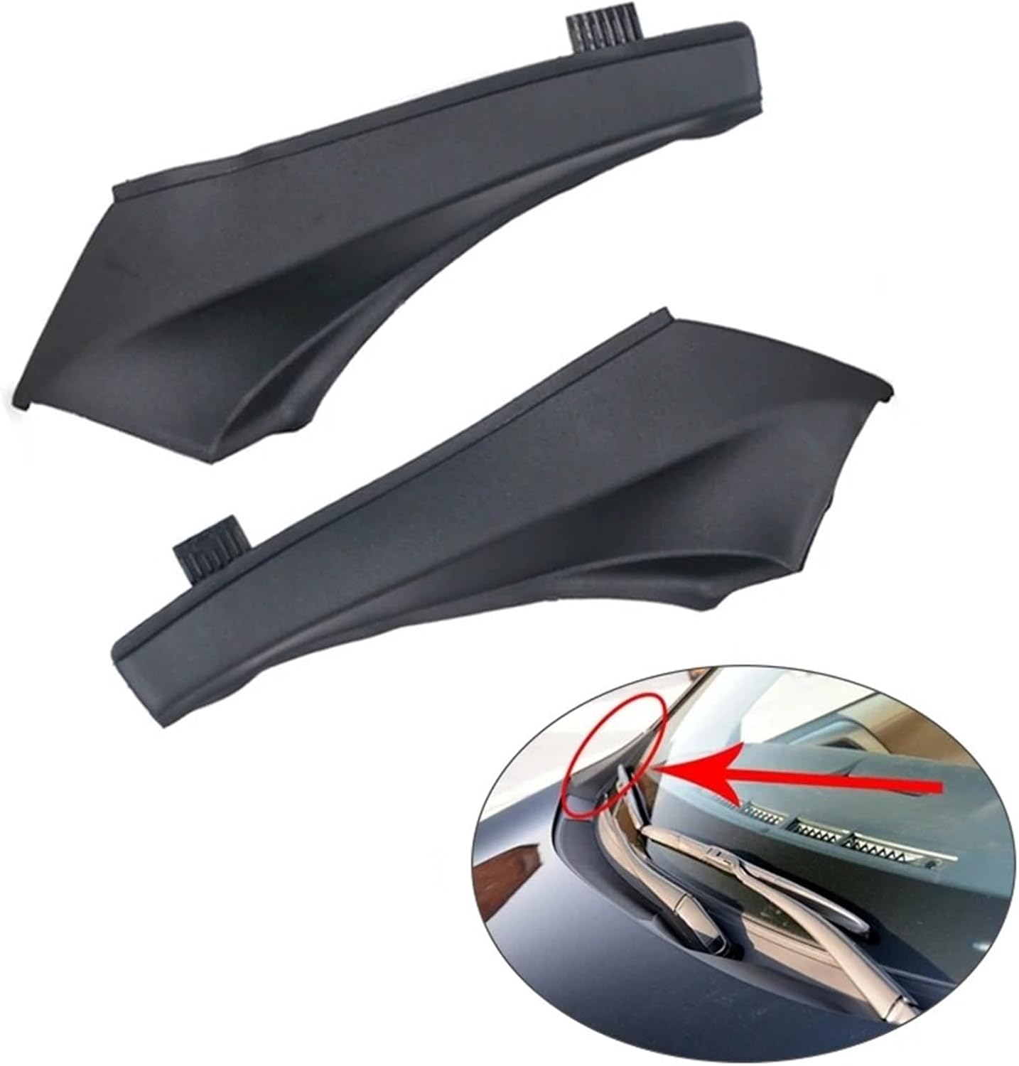 Wiper Side Cowl Cover Trim Panel 1Pair for Toyota for RAV4 2013 2014 2015 2016 2017 2018 Car Front Windshield Wiper Side Cowl 53867-42020 53866-42020