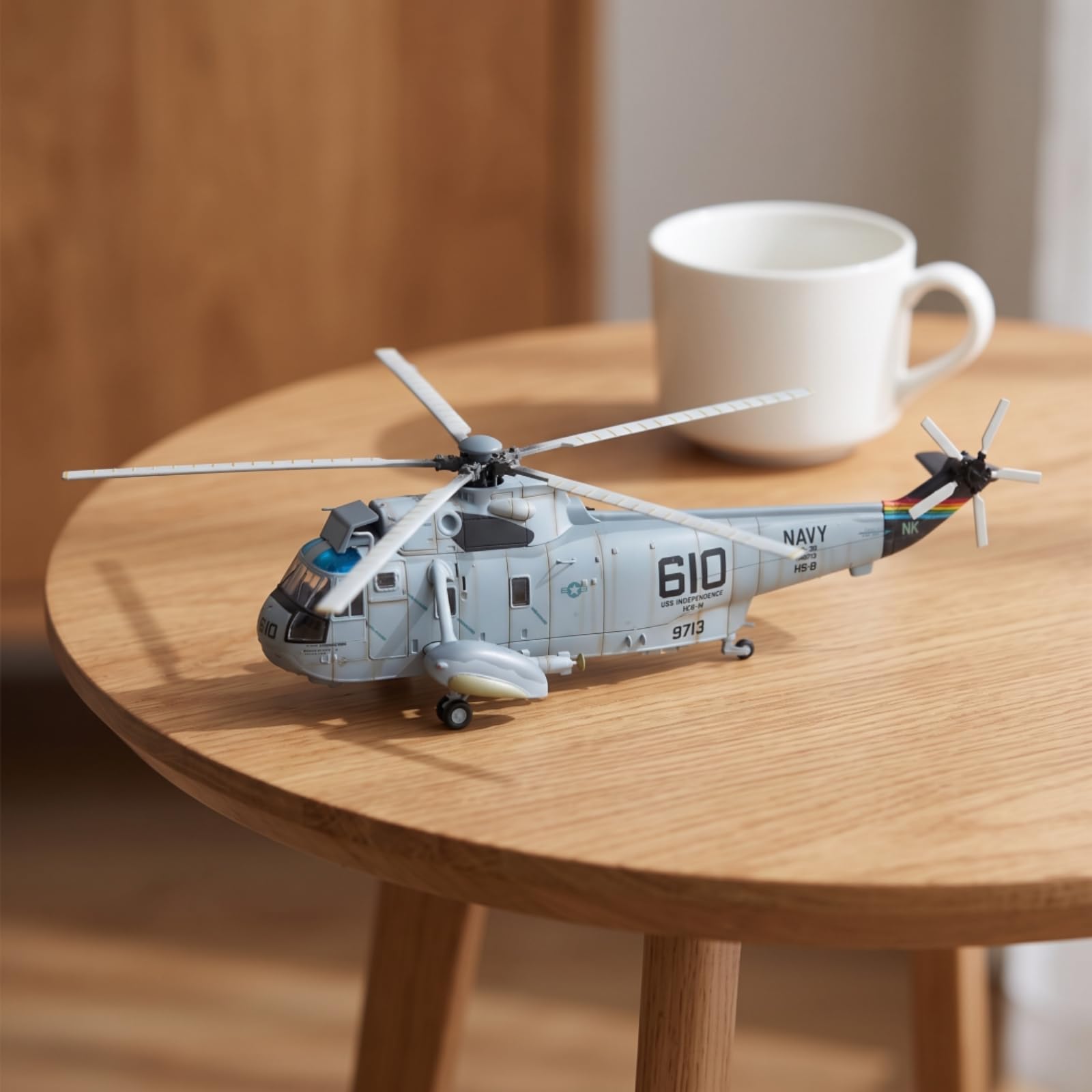Amagogo Elicottero SH-3H Marino Metallo Aereo Militare Originale Modellismo per Collezionisti, Esposizione, Scrivania