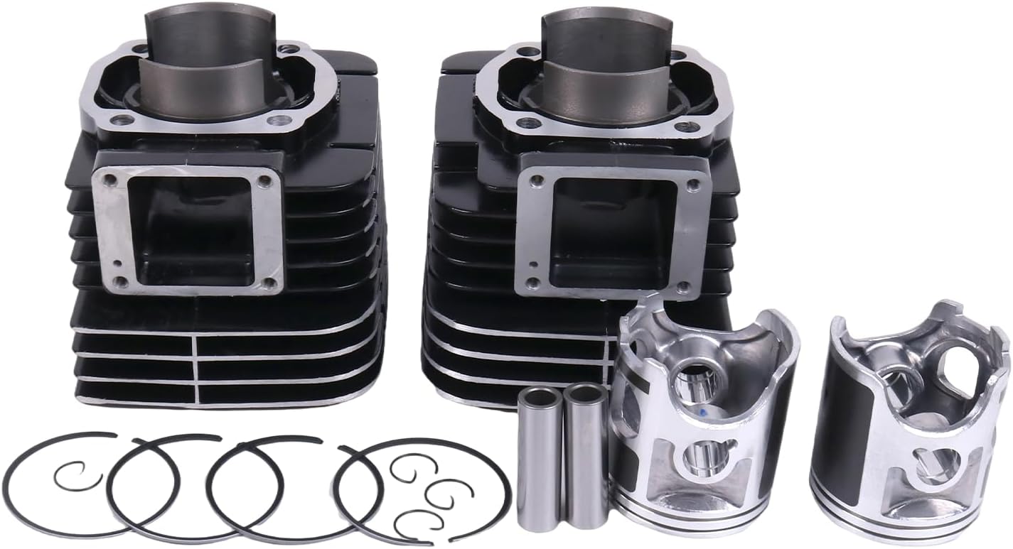 cylinder top end kit 64mm cylinder piston kit aluminium alloy 360-11311-00-00 compatible with 1973-1975 yamaha rd350 360-11321-00