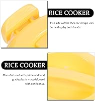 Vista 2 de Tazón de cocina de arroz para microondas: horno portátil Olla de comida olla de pasta pequeña Pescado Verduras Tazón al vapor Recipiente