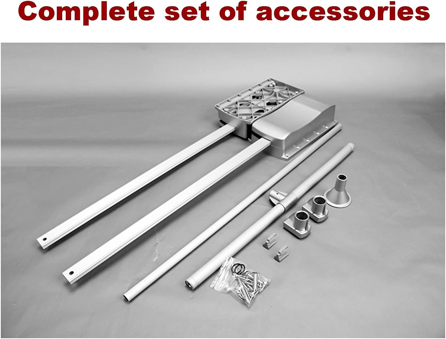 Adjustable Wall-Mounted Closet Hanging Rail, Space-Saving Soft Reset Design, 35kg Load Capacity, Silver, Fits 450-600mm Wardrobes, Ideal for Organizing Clothes