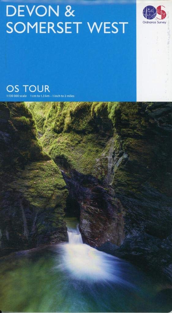 Devon & West Somerset Map | Trip Planning | Ordnance Survey | OS Tour Map | Devon Attractions | Cycle Routes | Beaches | Maps | Adventure