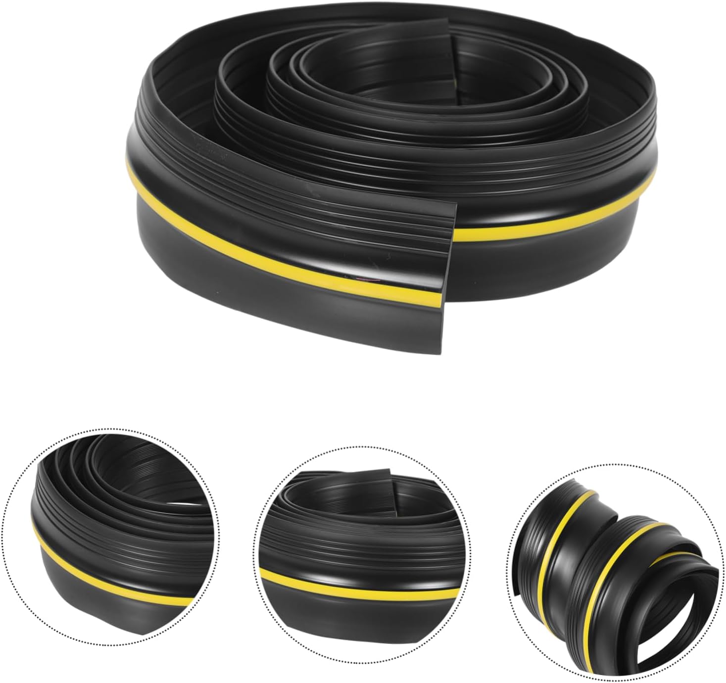 jojofuny Universal Garage Door Seal Strip Waterproof Rubber Weatherproofing for Exterior Doors for Flood Barriers 1.5-inch Width