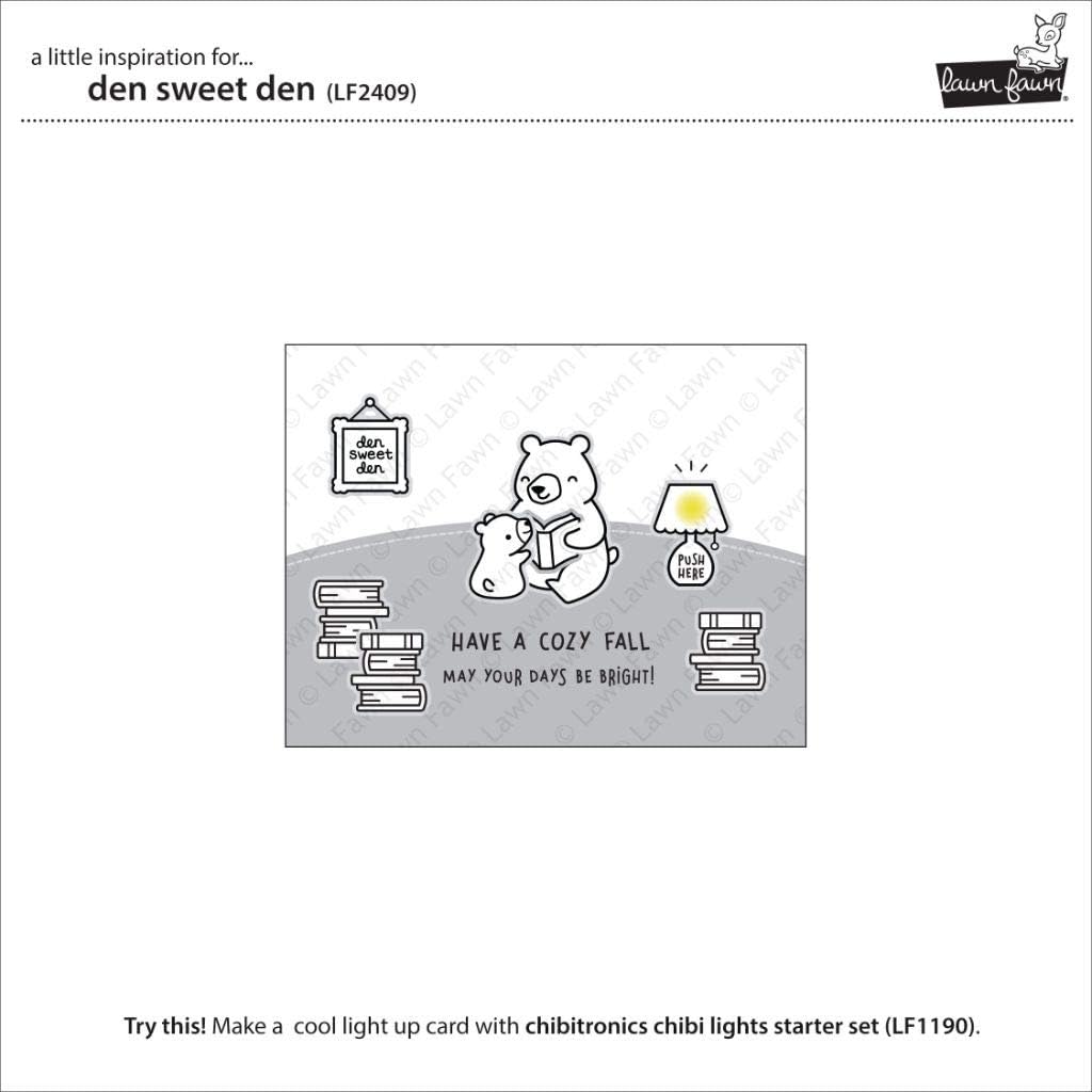 Lawn Fawn Clear Stamps 4"X6"-Den Sweet Den -LF2409 image 5
