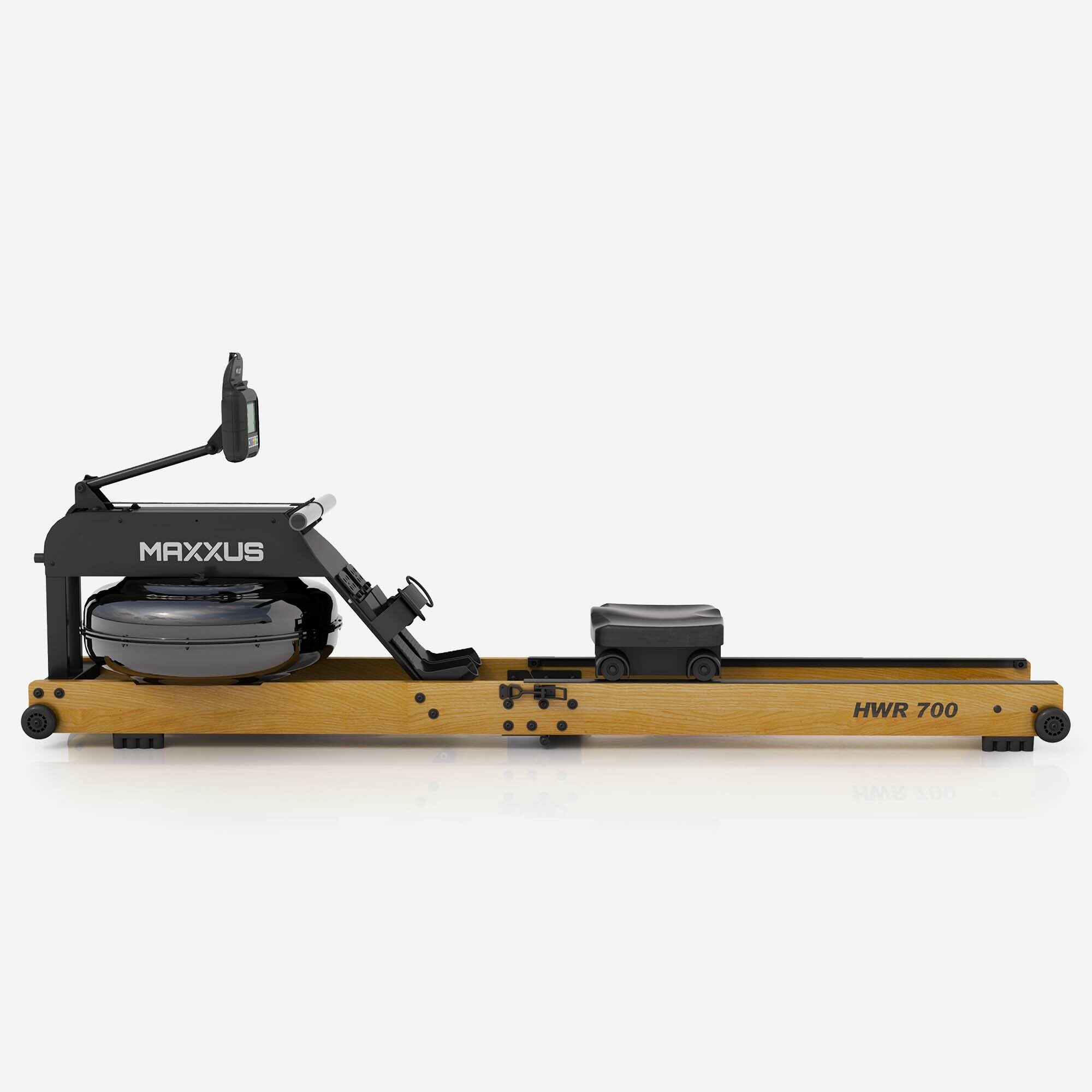 MAXXUS Vogatore per Casa HWR 700 - Professionale, Pieghevole, Display, Braccia, Uomo - Rowing Machine, Remergometro, Vogatore ad Acqua, Vogatori da Casa, Camera, Rower, Rematore