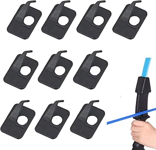 10Pcs Arrow Rest for Recurve Bow Black Plastic Archery Accessories, Adhesive Back Rests for Compound and Traditional Bows Hunting and Target Shooting Arrow Support for Precision Aim Right Hand