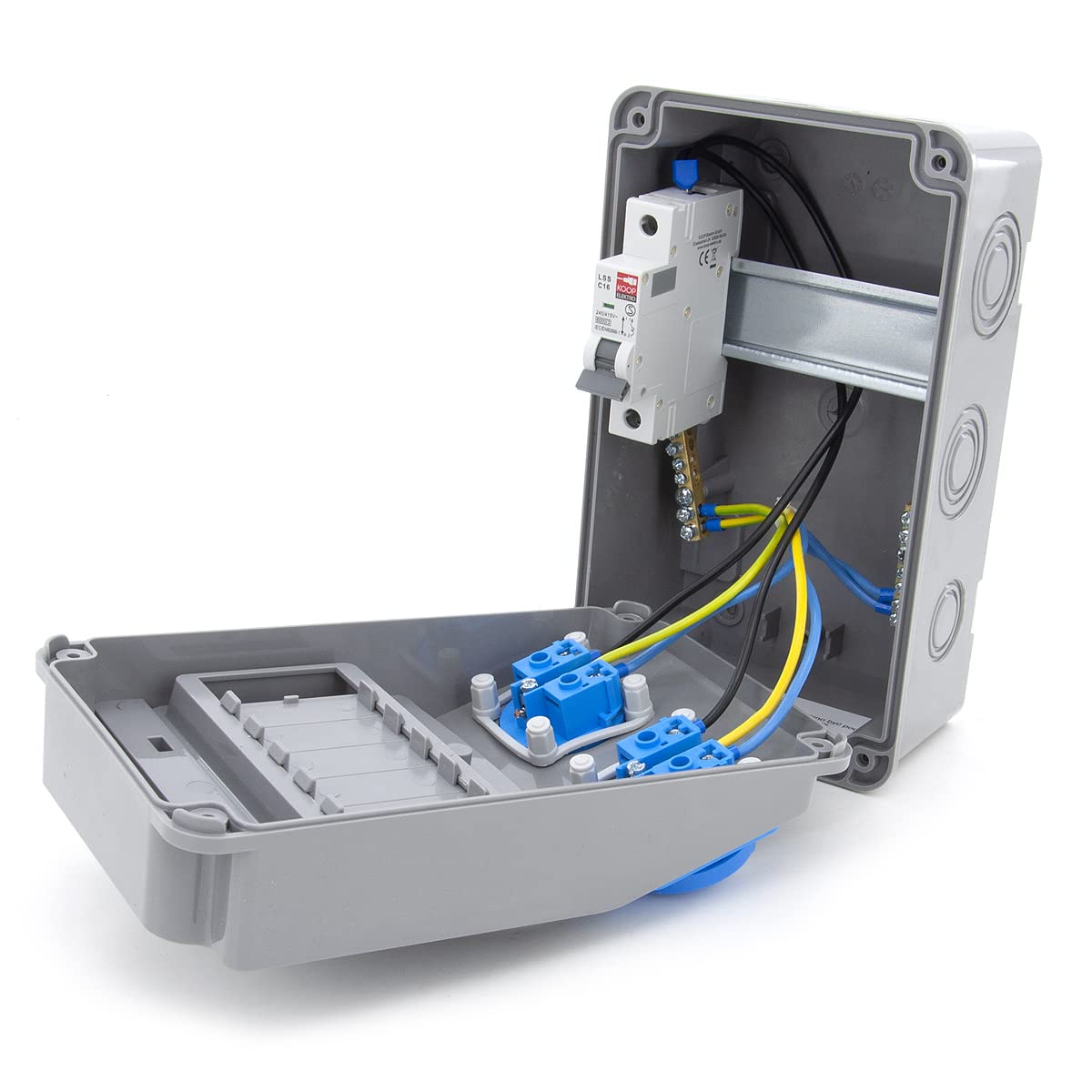 Répartiteur de courant de chantier 6NO 2 x 230 V + LS et FI câblé (2 x 230 V + 1 x LS C16)
