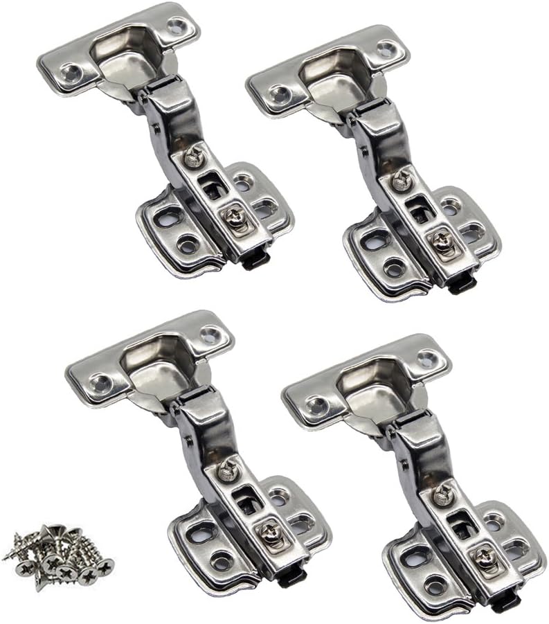 Homolo Stainless Steel Clip On Frameless Cabinet Hinges For Inset Door 2-Pairs