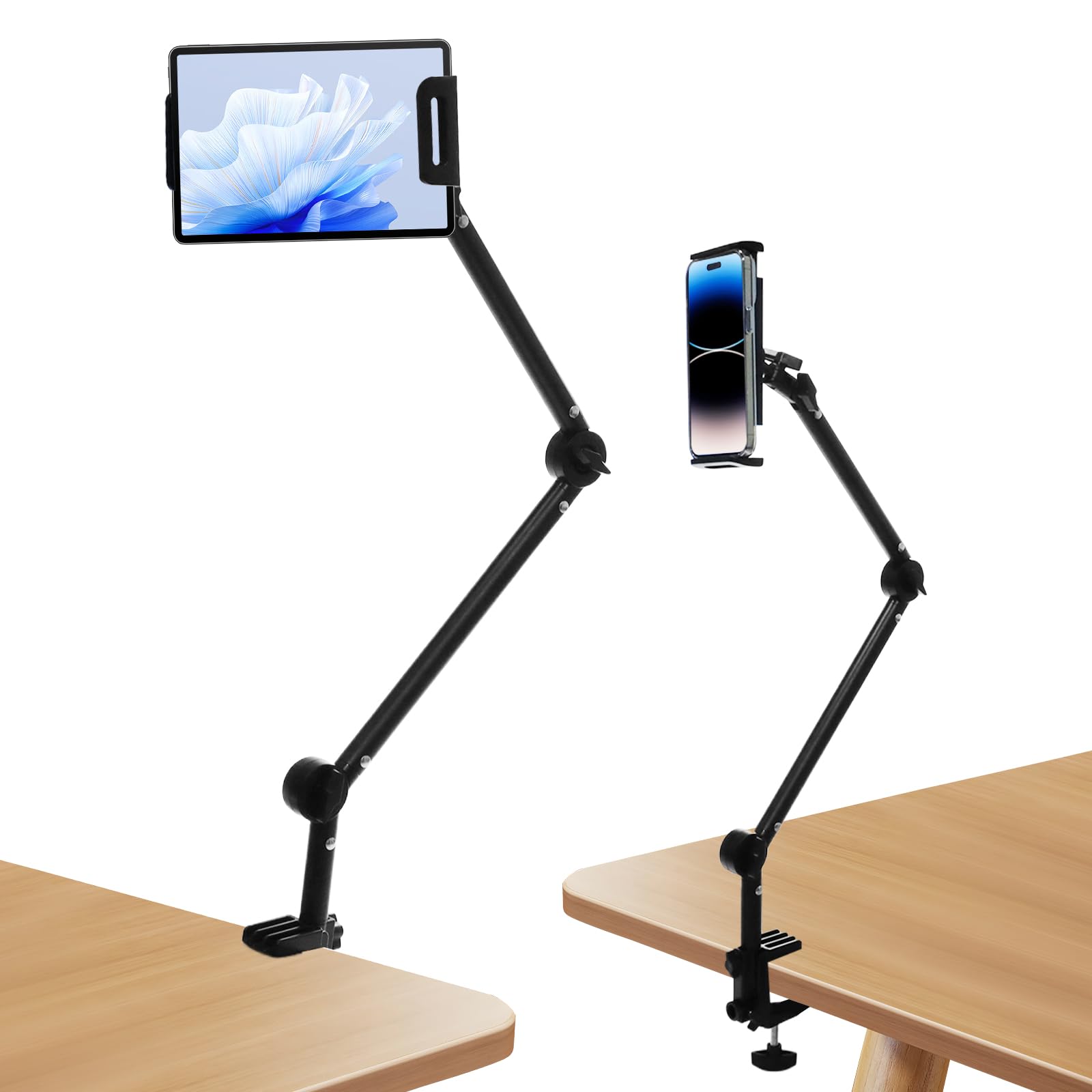 Support de tablette pour iPad, téléphone portable, tablette avec base en métal rotative à 360°, pour tous les appareils de 4,7 à 13 pouces