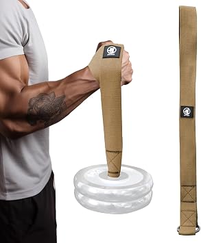 J Bryant Enhanced Arm Wrestling Training Loading Strap Suitable for Wrist Forearm and Biceps Workouts Compatible with 1 Inch and 2 Inches Barbell Plates Multifunctional Home Gym Fitness Equipment