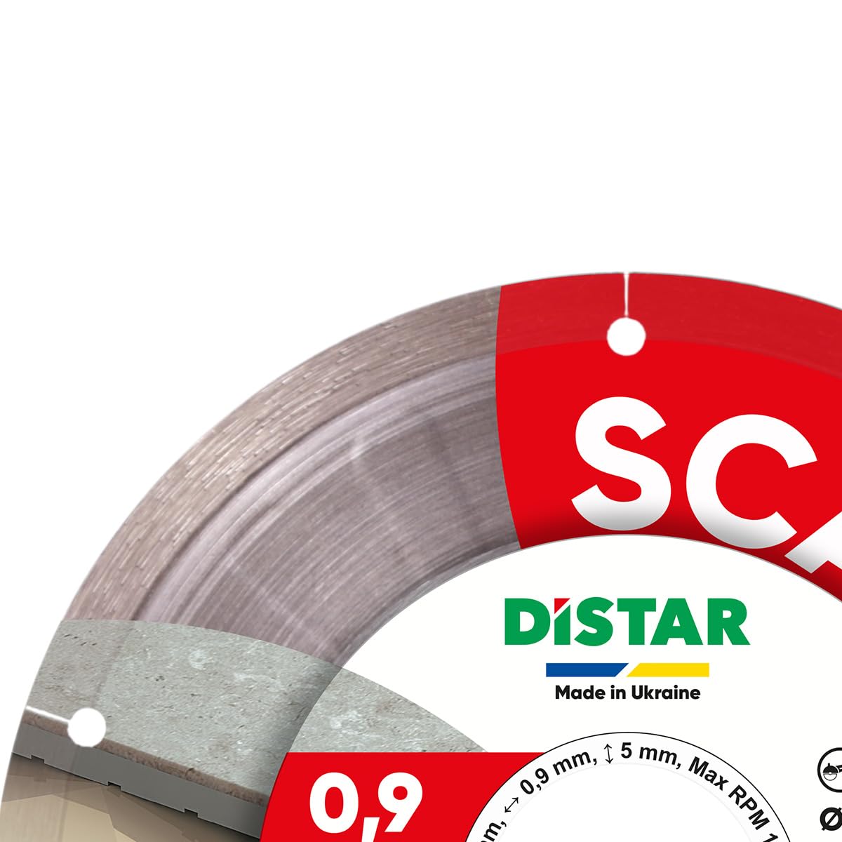 Disco de corte de diamante 1A1R 101,6 x 0,9 x 5 x 22,23 mm