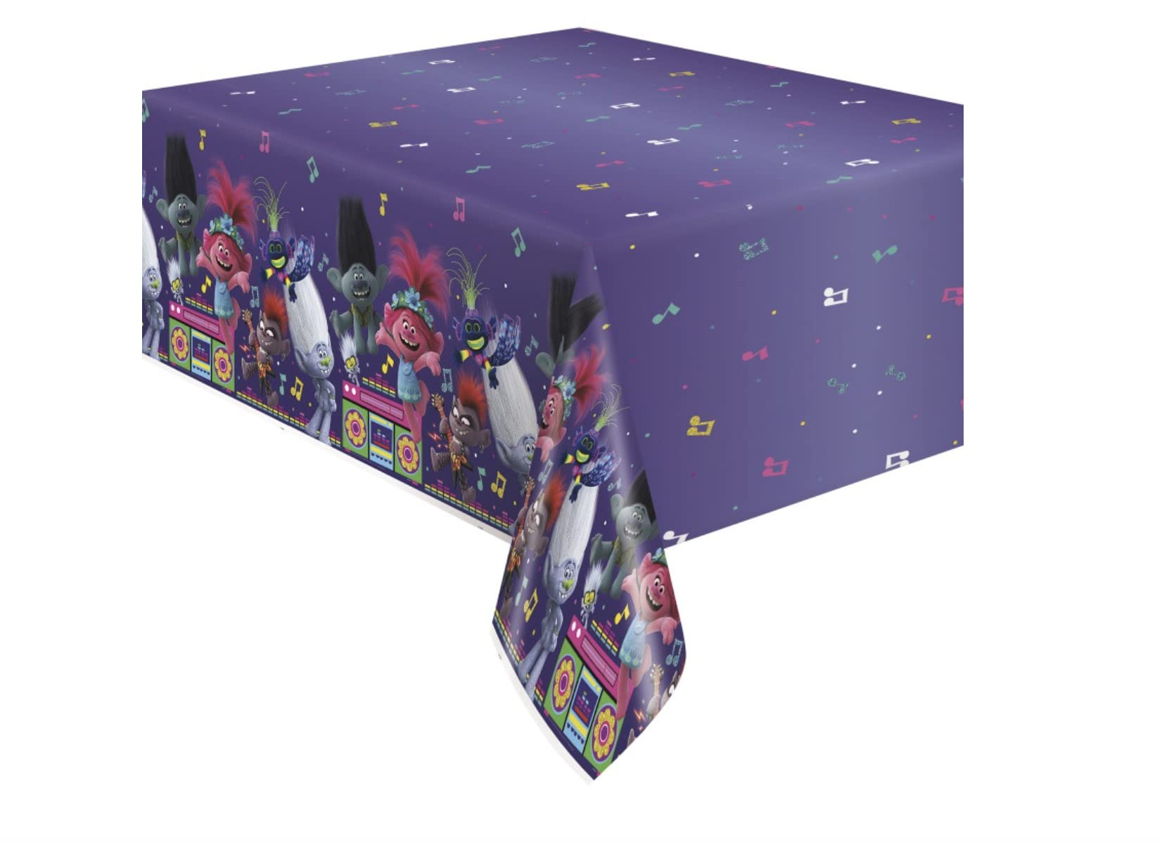 TROLLS シーツカバー 4点セット　新品 Amazon.com: Trolls World Tour Multicolor Plastic Table Cover - 54