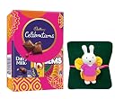CLUZE Quirky Design Rakhi for Brother with Chocolate Celebration Pack of 59.8 gm - Kids Rakhi Chocolate Gift Combo (RABBIT) gallery image