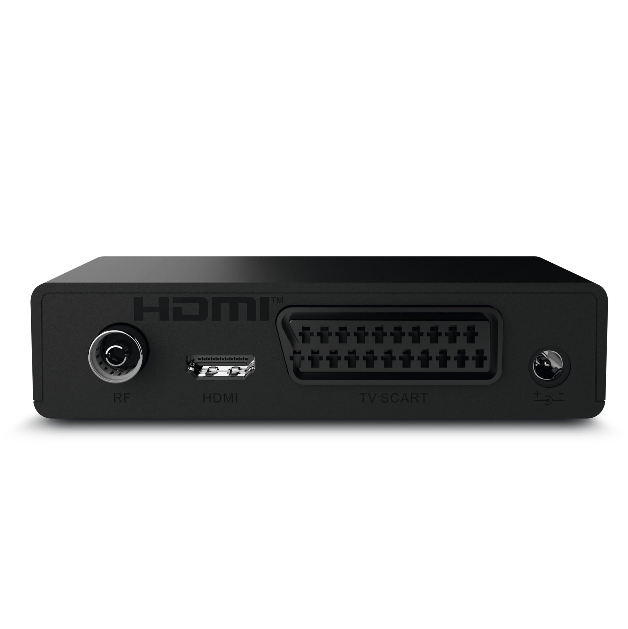 TechniSat HD-T 225 - kompaktowy odbiornik DVB T2 HD (HDTV, HEVC H265, odtwarzacz multimedialny USB, HDMI i SCART, kompatybilny z 12 V, EPG, wskaźnik statusu LED, pilot zdalnego sterowania), czarny