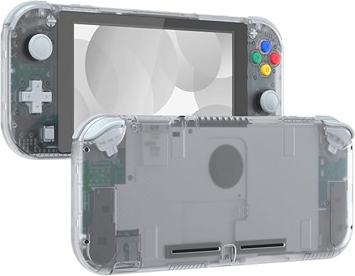 Vista 19 de eXtremeRate Carcasa de repuesto para Nintendo Switch Lite (brilla en la oscuridad), color verde Brilla en la oscuridad - Verde