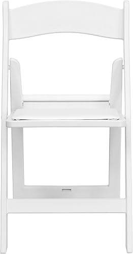 Miniatura 15 de Flash Furniture Hercules Series Folding Chair - White Resin - Set of 4 800LB Weight Capacity Comfortable Event Chair - Light Weight Folding Chair