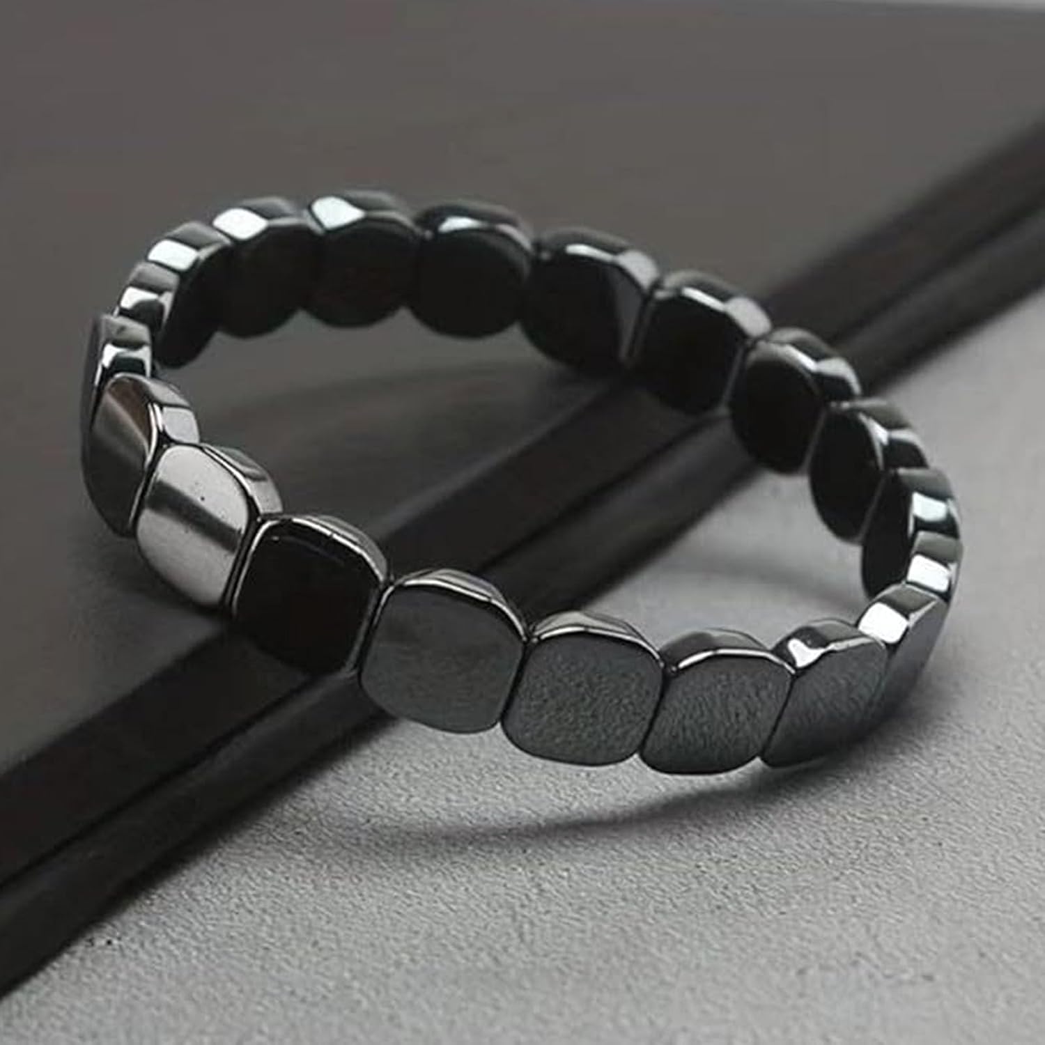 Hematite Bracelet for Men Natural Hematite Stone Anxiety Bracelet Stretch Beaded Healing Bracelets Restore Confidence, Inspirational Gift Jewelry - Image 5