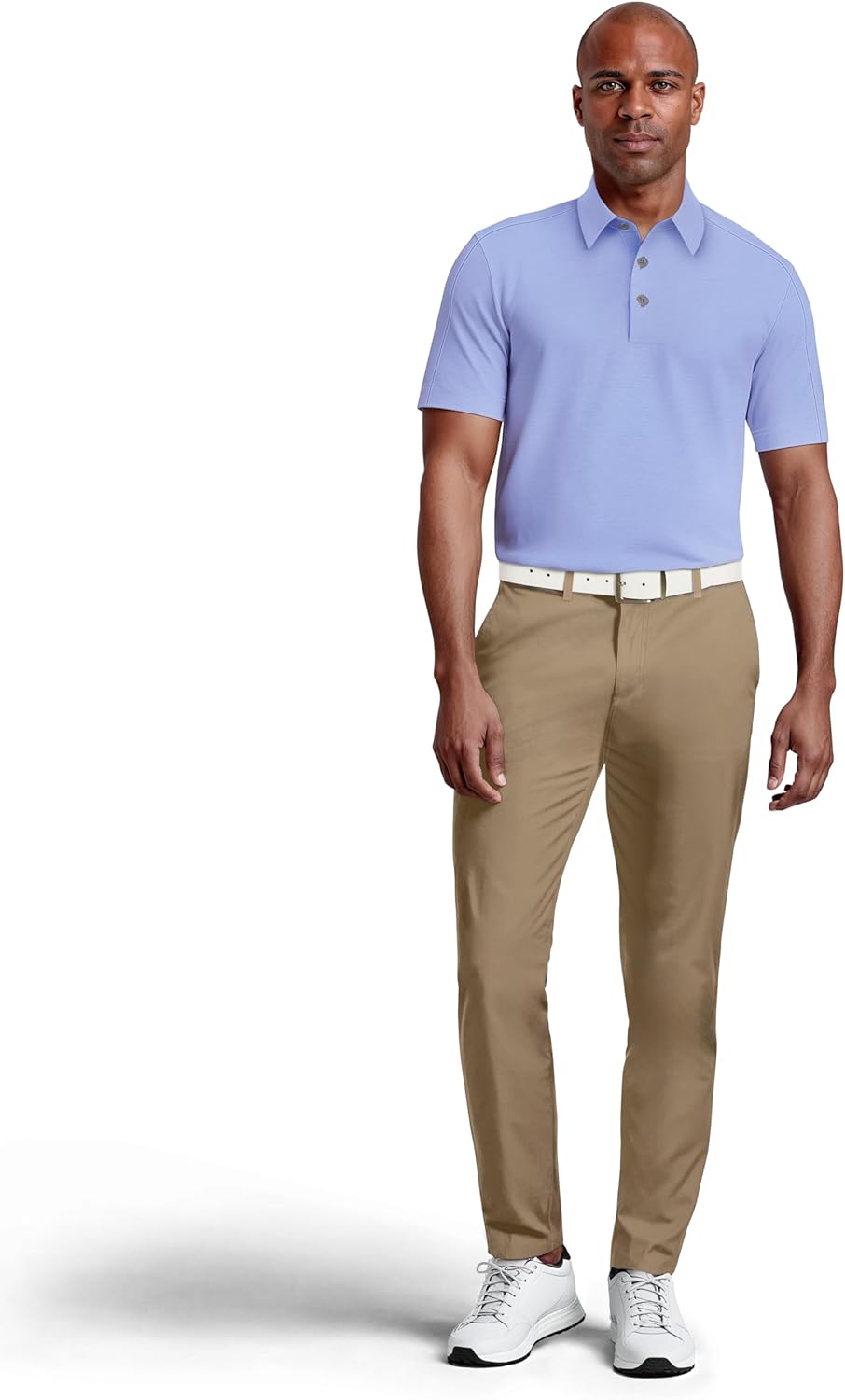 PGA Tour Mens Solid Cooling Texture Golf Polo Shirt - Image 4