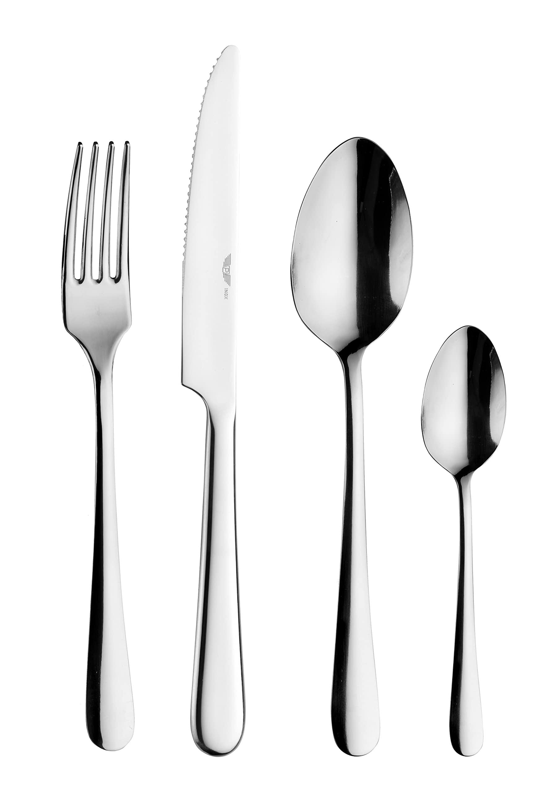 Prima Collection, Set da 24 Posate Serie Living Pintinox, Acciaio Inox 18/10, Made in Italy (6 Persone)