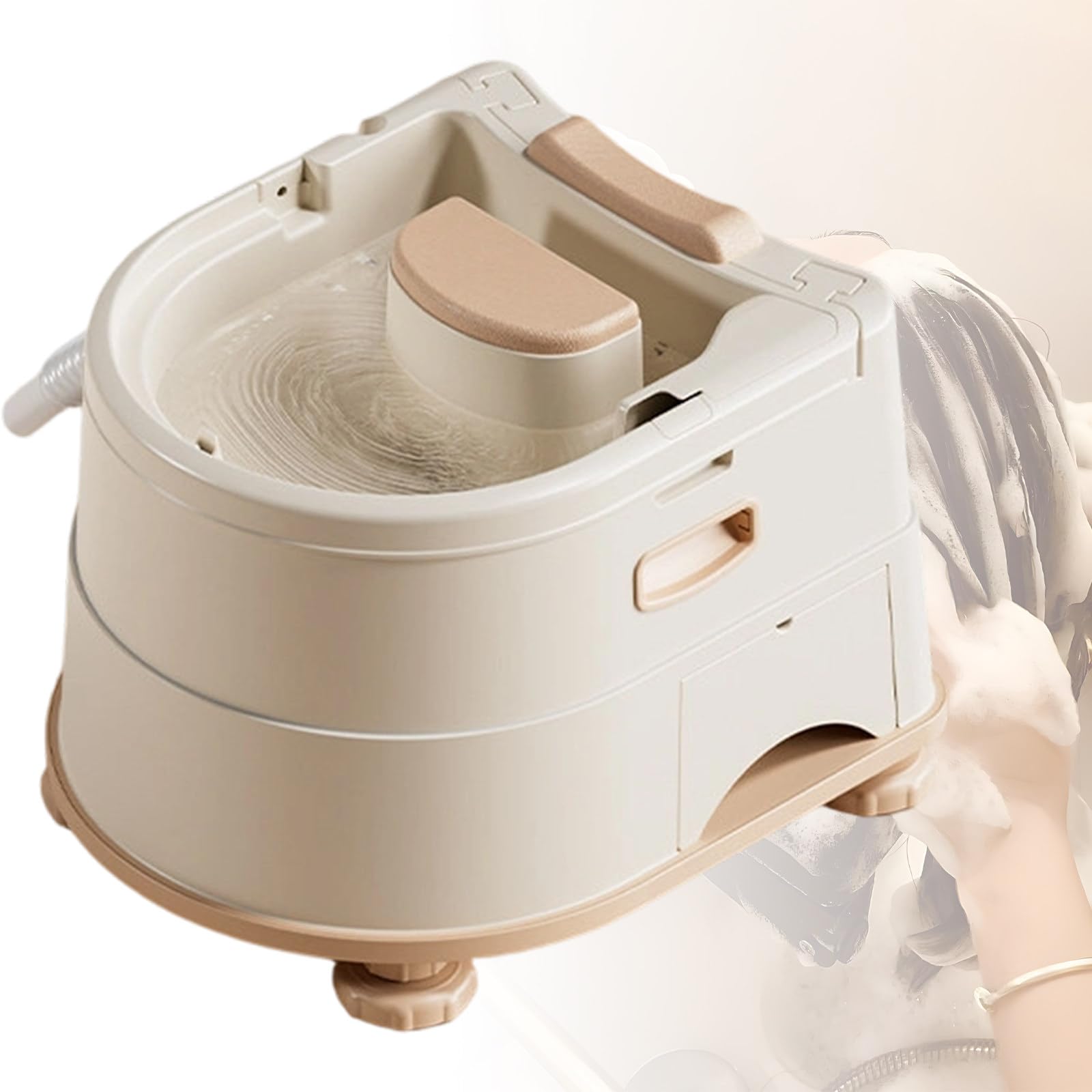 Lavabo portable handicapés et personnes âgées - Équipement spa cheveux alités